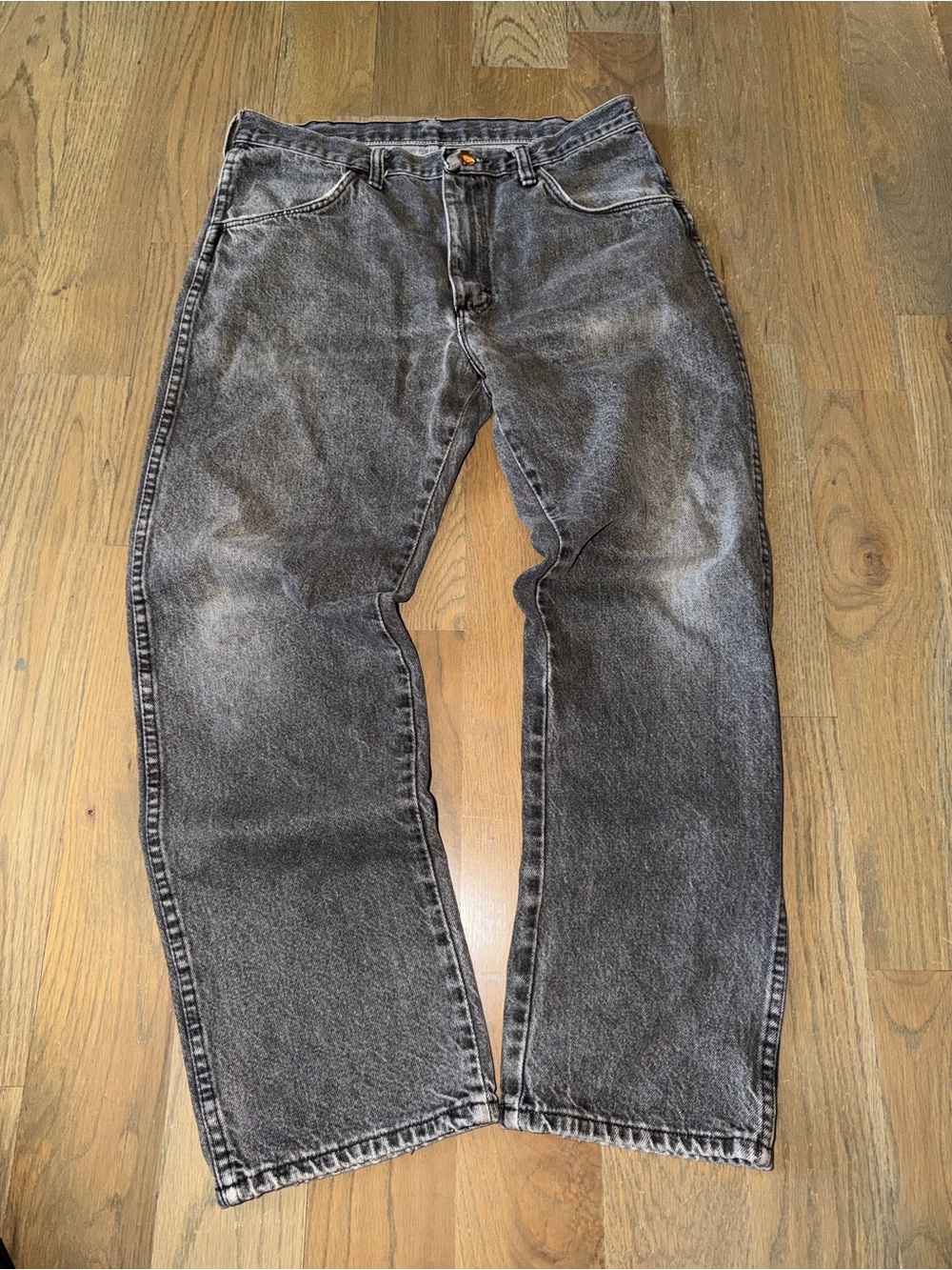 Rustler Men's Relaxed Washed Black Jeans